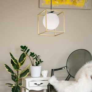 Lampă suspendată APP1165-1CP GOLD WHITE - Img 4