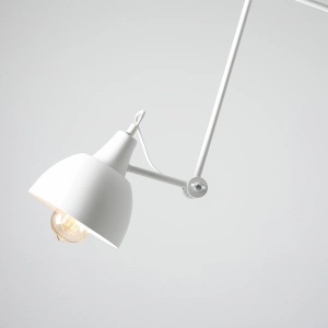 LAMPADAR AIDA, 233 CM, ALB, DIN METAL, STIL VINTAGE - Img 3