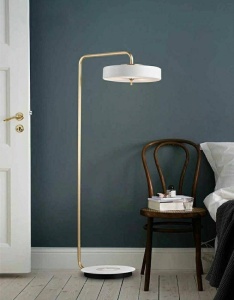 LAMPADAR ARTE, ALB/AURIU, DIN ALUMINIU SI STICLA, STIL MODERN, B2