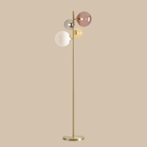 LAMPADAR BLOOM, 4 BRATE, 161 CM, MULTICOLOR, DIN STICLA SI METAL, STIL MODERN