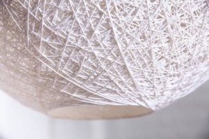 LAMPADAR COCOONING 205CM DIN CANEPA SI METAL COD 40685 - Img 3