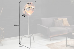 LAMPADAR DEOSEBIT 160CM, STUDIO, COD 40779, NEGRU/AURIU, DESIGN MODERN - Img 7