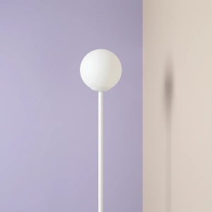 LAMPADAR PINNE, 162 CM, ALB, DIN STICLA SI METAL, STIL MODERN - Img 2