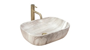 LAVOAR REA BELINDA, ASH, 46 CM, EFECT DE PIATRA GRI, DIN CERAMICA, CALITATE SUPERIOARA - Img 5