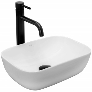 LAVOAR REA BELINDA MINI, 37 CM, ALB, DIN CERAMICA, CALITATE SUPERIOARA - Img 5