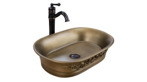 LAVOAR REA WILMA RUSTIC, 55 CM, CUPRU, DIN CERAMICA, CALITATE SUPERIOARA - Img 5