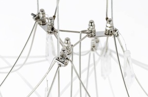 LUSTRA CONSTELATION 120, DIN METAL, ARGINTIE, STIL MODERN - Img 6