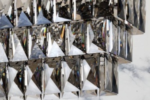 LUSTRA CRISTAL 90CM, CRYSTAL, DIN METAL SI CRISTAL, MODEL DEOSEBIT - Img 3