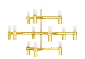 LUSTRA CU LED-URI ATOMIC, AURIE, DIN METAL, STIL MODERN