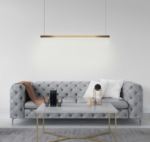 LUSTRA LINUS 120 GOLD, CONFECTIONATA DIN OTEL SI ALUMINIU, STIL MODERN