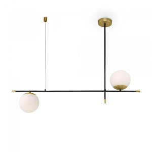 LUSTRA NOSTALGIA MOD048PL-02G , DIN METAL SI STICLA, STIL MODERN, MAYTONI