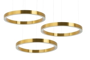 LUSTRA RING 80+80+80, GOLD, CONFECTIONATA DINOTEL INOXIDABIL SI ACRI, STIL MODERN