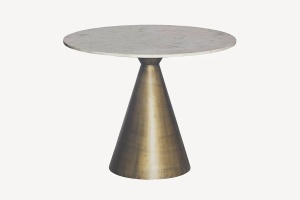 MASA DE SUFRAGERIE, ELEGANCIA 100CM, METAL SI BLAT MARMURA, INVICTA INTERIOR - Img 3