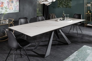 MASA DINING, CONCORD 180/230CM, DIN CERAMICA, STICLA SI METAL, ASPECT MARMURA, ARTIM GROUP SELECTION
