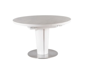 MASA DINING EXTENSIBILA ORBIT CERAMIC WHITE, EFECT DE MARMURA ALB/ALB MAT, DIN MDF, CERAMICA, METAL, STIL MODERN, SIGNAL - Img 6