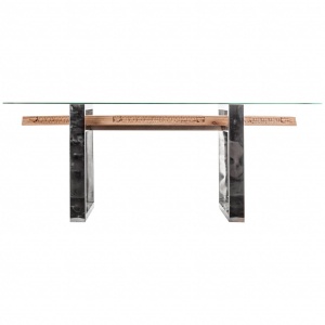 MASA DINING LULEA REF. 20658, DIN LEMN, METAL SI STICLA, STIL MODERN, VIC