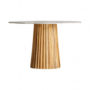 MASA LIVING PLISSÉ REF. 28590, DIN LEMN MASIV DE MANGO SI MARMURA, STIL MODERN, VIC