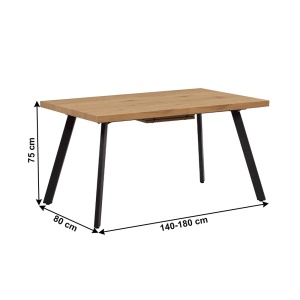 MASA PLIABILA AKAIKO, STEJAR/METAL, STIL MODERN, TK - Img 2