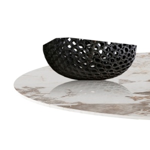 MASA ROTATIVA DE LUX, BOLLARD GOLD 100/160CM, METAL SI CERAMICA, ARTIM GROUP SELECTION - Img 4