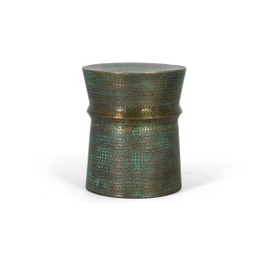 MASUTA DE CAFEA 51CM, VERDE ANTICHIZAT, METAL, STIL RETRO