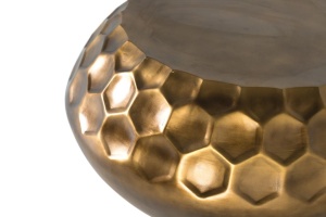 MASUTA DE CAFEA 86CM, DIN METAL, CULOARE CUPRU ANTICHIZAT, DESIGN RETRO - Img 2