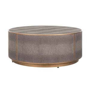 MASUTA DE CAFEA CLASSIO, 100 CM, MARO/AURIU ANTICHIZAT, DIN PIELE ECO SI METAL, RICHMOND INTERIORS