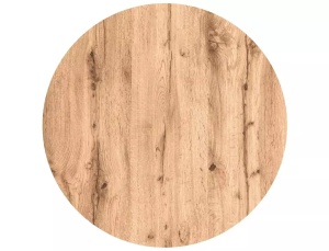 MASUTA DE CAFEA EOS D, 60 CM, STEJAR ARTISAN/NEGRU, BLAT DIN MDF, FURNIR NATURAL SI CADRU DIN METAL, STIL MODERN - Img 2