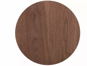 MASUTA DE CAFEA EOS E, 45 CM, NUC/CROM, BLAT DIN MDF, FURNIR NATURAL SI CADRU DIN METAL, STIL MODERN - Img 4