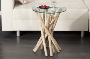 MASUTA DE CAFEA NATURALA 35CM, DRIFTWOOD 198071-1 + 19807-2 DESIGN RUSTIC