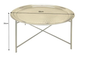 MASUTA DE CAFEA, ORIENT 65CM, TAVA DETASABILA, DIN METAL, AURIU/NEGRU, ARTIM GROUP SELECTION - Img 3