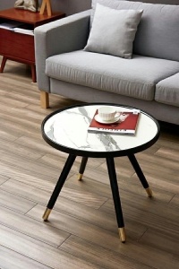 MASUTA DE CAFEA PADRINO60, CONFECTIONATA DIN PLACI DE MDF SI OTEL INOXIDABIL, STIL MODERN