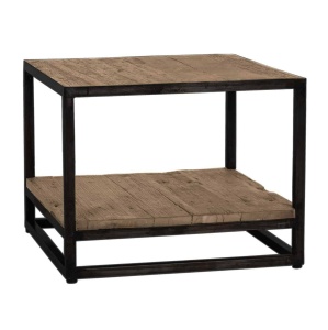 MASUTA DE CAFEA RAFFLES, DIN METAL SI LEMN MASIV, STIL INDUSTRIAL, B2
