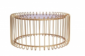 MASUTA DE CAFEA, VARIATION 60CM, METAL SI STICLA SECURIZATA, COD 43503, DESIGN MODERN - Img 3