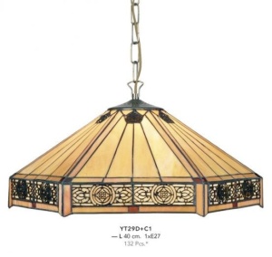 OFERTA !!!! LUSTRA DIN STICLA TIFFANY YT29D+C1 DIN METAL SI STICLA