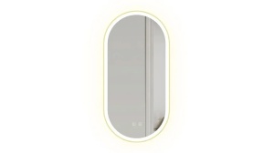 OGLINDA BAIE REA OVL, CU LED, 50x100CM, AURIU, DIN STICLA, CALITATE SUPERIOARA