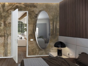 OGLINDA DECORATIVA ARIES, 83x173 CM, DIN STICLA SI MDF, STIL MODERN