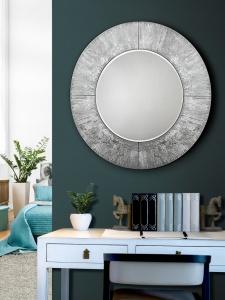 OGLINDA DECORATIVA AURORA, 100 CM, DIN STICLA SI MDF, STIL MODERN