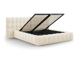PAT EXCLUSIVIST 140X200CM, CU LADA DEPOZITARE, DIN CATIFEA BEIGE, ARTIM GROUP SELECTION - Img 3