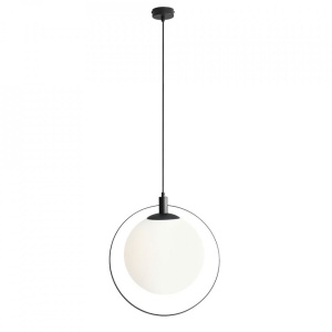 PENDUL AURA, 200 CM, NEGRU, DIN STICLA SI METAL, STIL MODERN