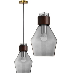 PENDUL GREY GLASS APP434-1CP, 17X33 cm, MARO/GRI FUMURIU, DIN STICLA SI METAL, STIL MODERN, TU
