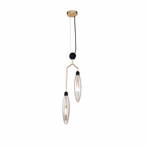 PENDUL VENTURA MOD012PL-02G, DIN METAL SI STICLA, STIL MODERN, MAYTONI