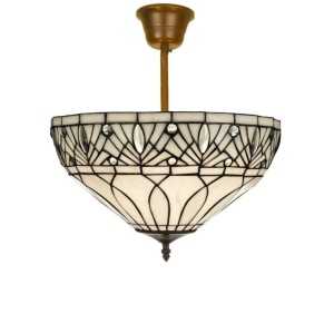 PLAFONIERA DEOSEBITA TIFFANY 30CM, COD 2019-30+PLAF, DIN METAL SI STICLA