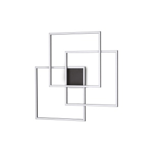 PLAFONIERA FRAME PL QUADRATO, NEGRU, DIN METAL, STIL MODERN