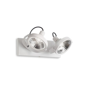 PLAFONIERA GLIM PL2, ALB, DIN METAL, STIL MODERN