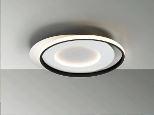 PLAFONIERA LIMBOS, 58 CM, ALB/NEGRU/OPAL, DIN METAL, ALUMINIU SI SILICON, STIL MODERN - Img 2