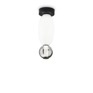 PLAFONIERA LUMIERE-1 PL, ALB, DIN METAL, STIL MODERN