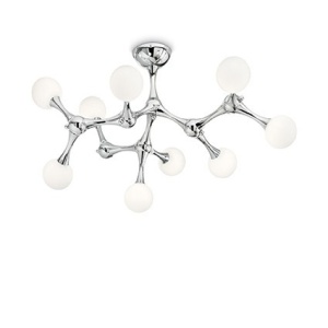 PLAFONIERA NODINO PL9, CROM, DIN METAL, STIL MODERN