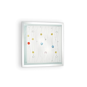PLAFONIERA OCEAN PL2, MULTICOLOR, DIN STICLA, STIL MODERN