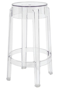 SCAUN DE BAR CHARLES 65 TRANSPARENT, DIN POLICARBONAT