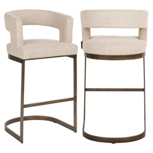 SCAUN DE BAR ELLIS BISCOTTI, S4783, CONFECTIONAT DIN METAL, SPUMA SI 100% POLIESTER, RICHMOND INTERIORS